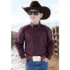 Cinch Boy's Plum Button-Down Western Shirt -Cinc Clothing Shop 156051 default l
