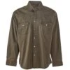Cowboy Legend Men's Washed Olive Long Sleeve Snap Shirt -Cinc Clothing Shop 156098 default l