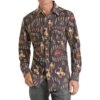 Rock N Roll Cowboy Men's Long Sleeve Vintage Print Snap -Cinc Clothing Shop 156362 default l