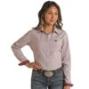 Panhandle Women's Rough Stock By Panhandle Burgundy Stripe Shirt -Cinc Clothing Shop 156412 default l