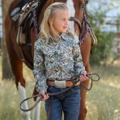 Girl's Cruel Girl Paisley Print Shirt