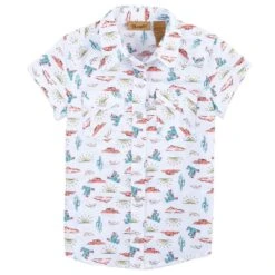 Wrangler Girls Western Top White Multi