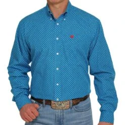 Men's Cinch Geometric Print Button-Down Western Shirt