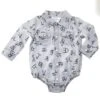 Shea Baby Boy's Long Sleeve Brand Print Pearl Snap Onesie -Cinc Clothing Shop 156949 default l