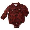 Shea Baby Boy's Long Sleeve Maroon Indian Pearl Snap Onesie -Cinc Clothing Shop 156979 default l