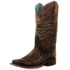 Corral Women`s Black & Brown Zebra Print 11in. Boot -Cinc Clothing Shop 157214 default l