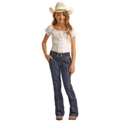 Rock & Roll Denim Girl's Sailor Button Trousers -Cinc Clothing Shop 157517 default l 2e71e922 6c24 4072 a505 af6c6a1ddc92