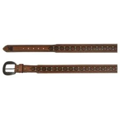 Men's Red Dirt Hat Ivory Underlay Tooled Belt