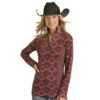 Panhandle Women's Powder River Aztec Quarter Zip Pullover -Cinc Clothing Shop 157800 default l