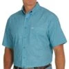 Cinch Men's Blue Geometric Short Sleeve Arenaflex Button Down 1 Cinch Men's Blue Geometric Short Sleeve Arenaflex Button Down -Cinc Clothing Shop 157847 default l
