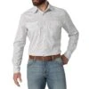 Wrangler Men's 20X Advanced Comfort White Printed Long Sleeve Snap Shirt -Cinc Clothing Shop 157923 default l