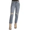 Rock & Roll Denim Women's High Rise Distressed Cropped Straight 1 Rock & Roll Denim Women's High Rise Distressed Cropped Straight -Cinc Clothing Shop 157944 default l