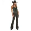 Rock & Roll Denim Black Patched High Rise Flares -Cinc Clothing Shop 158009 default l