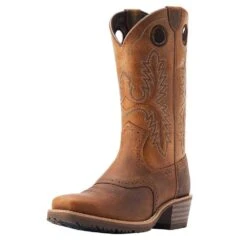 Ariat Men's Hybrid Roughstock Sorrel Crunch Square Toe Boot