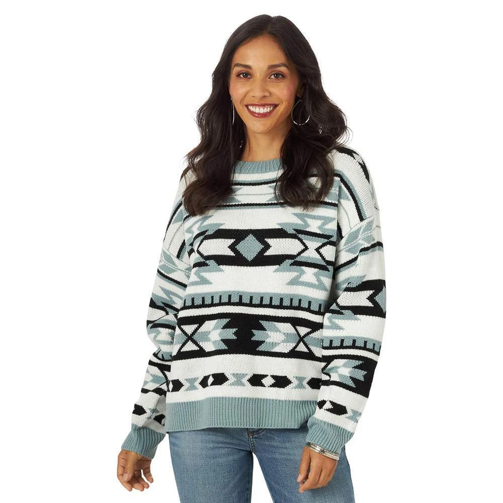 Wrangler Women's Retro Southwestern Drop Sleeve Sweater 3 Wrangler Women's Retro Southwestern Drop Sleeve Sweater