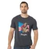 Wrangler Men's Charcoal Steer Wrestling Tee -Cinc Clothing Shop 158622 default l