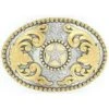 M&F Silver And Gold Star Large Oval Buckle -Cinc Clothing Shop 15873 default l