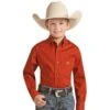 Panhandle Boy's Solid Stretch Poplin Button Down -Cinc Clothing Shop 158759 default l