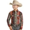 Panhandle Boy's Multi Pattern Snap Shirt -Cinc Clothing Shop 158768 default l
