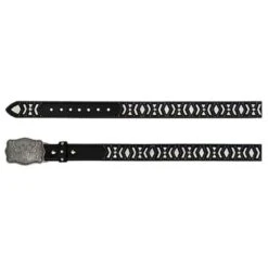 Girls Catchfly Black Metallic Underlay Belt
