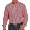 Cinch Men's Red And White Print Button-Down -Cinc Clothing Shop 158829 default l