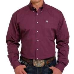 Cinch Men's Maroon Button-Down