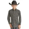 Rock & Roll Denim Boys Long Sleeve Paisley Snap -Cinc Clothing Shop 159220 default l