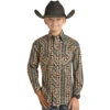 Rock & Roll Denim Boys Aztec Stripe Snap Shirt -Cinc Clothing Shop 159222 default l