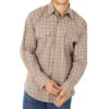 Wrangler Men's Classic Tan Plaid Shirt