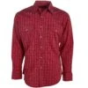 Wrangler Men's Wrinkle Resist Red Plaid Snap Shirt -Cinc Clothing Shop 159319 default l