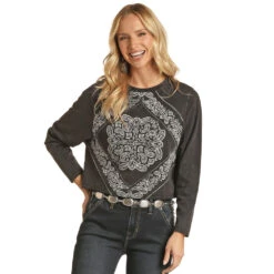 Rock & Roll Denim Bandana Pullover