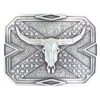 M&F Square Plate Steer Skull Buckle -Cinc Clothing Shop 15940 default l