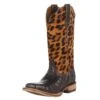Ariat Women's Chocolate Caiman 12in. Leopard Top Cowgirl Boot -Cinc Clothing Shop 159525 default l