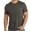 Rock N Roll Cowboy Charcoal Crewneck Pocket Tee -Cinc Clothing Shop 159546 default l