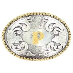 M&F P Initial Belt Buckle