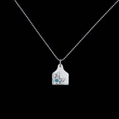 Vogt Silversmiths The Turquoise Blossom Eartag Pendant