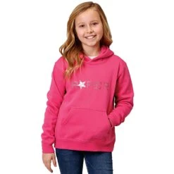 Roper Apparel Girls Sweatshirt Fleece Pink Hoody