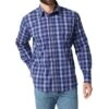 Wrangler Men's Wrinkle Resist Blue Plaid Long Sleeve Snap Shirt 1 Wrangler Men's Wrinkle Resist Blue Plaid Long Sleeve Snap Shirt -Cinc Clothing Shop 160382 default l