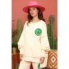 Fantastic Fawn Women's Smiley Face Cream Sweater -Cinc Clothing Shop 160430 default l