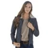 Montanaco Women's Faux Leather Grey Jacket -Cinc Clothing Shop 160809 default l