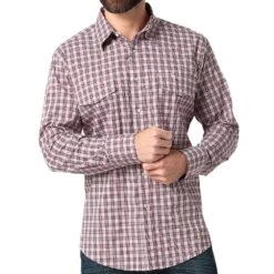 Wrangler Men's Wrinkle Resist Long Sleeve Western Shirt