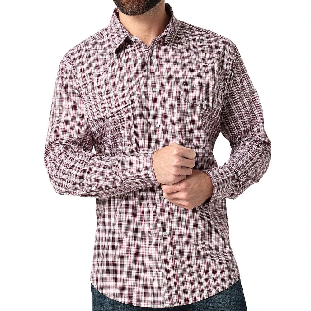 Wrangler Men's Wrinkle Resist Long Sleeve Western Shirt 3 Wrangler Men's Wrinkle Resist Long Sleeve Western Shirt