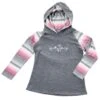 Cowgirl Hardware Girls Pink And Grey Long Sleeve Hoody -Cinc Clothing Shop 161098 default l