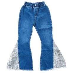 Cowboy Hardware Girls Toddler Cowgirl Hardware Leopard Bell Bottoms