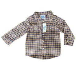 Shea Baby Boy's Plaid Pearl Snap Shirt