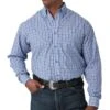 Wrangler Mens Riata Long Sleeve Plaid Button Down Shirt -Cinc Clothing Shop 161165 default l