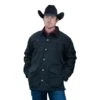 Wyoming Traders Mens Black Canvas Ranch Coat -Cinc Clothing Shop 161285 default l