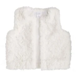 Mud Pie Ivory Fur Vest