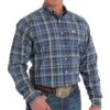 Cinch Men's Blue Plaid Button-Down Shirt -Cinc Clothing Shop 161470 default l