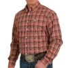 Cinch Men's Red Plaid Button-Down Shirt 2 Cinch Men's Red Plaid Button-Down Shirt -Cinc Clothing Shop 161479 default l